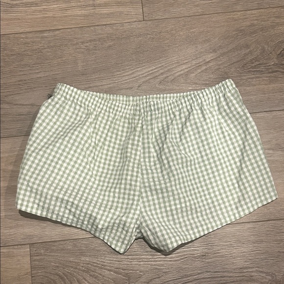 NWT Black IBIS Green Gingham Women's Boxer Lounge Shorts Size S - Picture 3 of 4